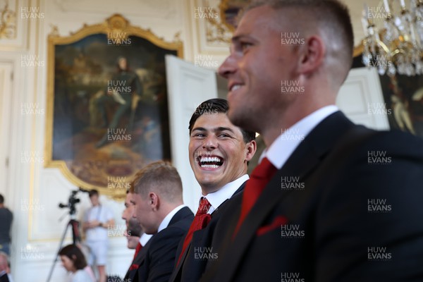 030923 - The Welsh Rugby Teams Welcome Ceremony at the City Hall of Versailles for the 2023 Rugby World Cup - Louis Rees-Zammit