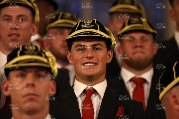 030923 - The Welsh Rugby Teams Welcome Ceremony at the City Hall of Versailles for the 2023 Rugby World Cup - Louis Rees-Zammit
