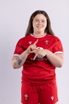 170325 Wales Women 6 Nations Rugby Squad Portraits - Maisie Davies