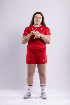 170325 Wales Women 6 Nations Rugby Squad Portraits - Maisie Davies