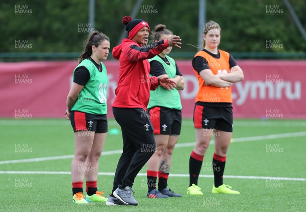 230521 - Wales Women 7s Squad Training - Wales Women head coach Warren Abrahams during training session