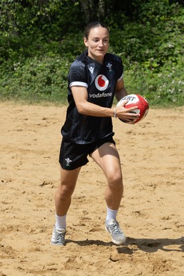 130625 Wales Women Rugby Squad Training at Merthyr Mawr dunes - Jasmine Joyce during a training and conditioning session at Merthyr Mawr sand dunes