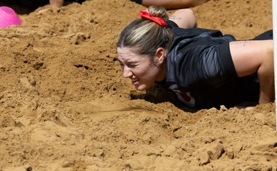 130625 Wales Women Rugby Squad Training at Merthyr Mawr dunes - Gwen Crabb during a training and conditioning session at Merthyr Mawr sand dunes