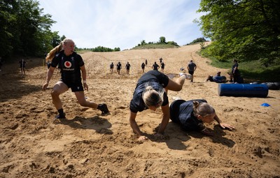 130625 Wales Women Rugby Squad Training at Merthyr Mawr dunes - The Wales Women squad during a training and conditioning session at Merthyr Mawr sand dunes
