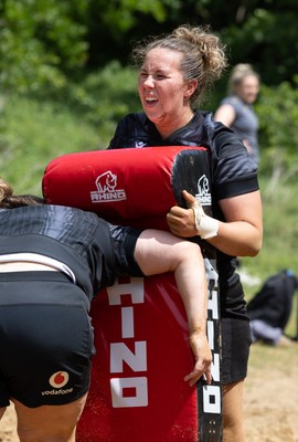 130625 Wales Women Rugby Squad Training at Merthyr Mawr dunes - Katherine Baverstock during a training and conditioning session at Merthyr Mawr sand dunes