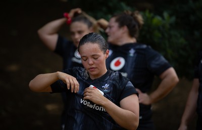 130625 Wales Women Rugby Squad Training at Merthyr Mawr dunes - Meg Davies during a training and conditioning session at Merthyr Mawr sand dunes