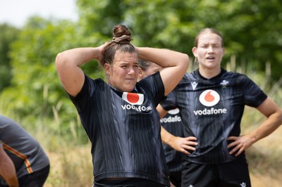 130625 Wales Women Rugby Squad Training at Merthyr Mawr dunes - Carys Phillips during a training and conditioning session at Merthyr Mawr sand dunes