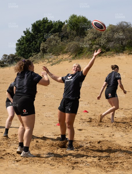 130625 Wales Women Rugby Squad Training at Merthyr Mawr dunes - Molly Reardon during a training and conditioning session at Merthyr Mawr sand dunes