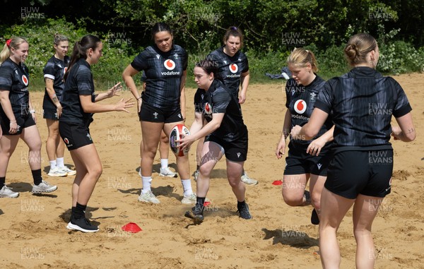 130625 Wales Women Rugby Squad Training at Merthyr Mawr dunes - Sian Jones during a training and conditioning session at Merthyr Mawr sand dunes