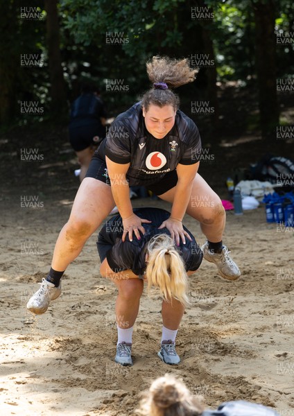 130625 Wales Women Rugby Squad Training at Merthyr Mawr dunes - Gwenllian Pyrs during a training and conditioning session at Merthyr Mawr sand dunes