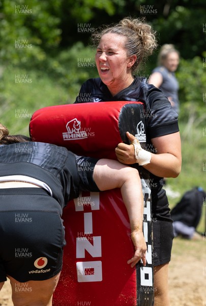 130625 Wales Women Rugby Squad Training at Merthyr Mawr dunes - Katherine Baverstock during a training and conditioning session at Merthyr Mawr sand dunes