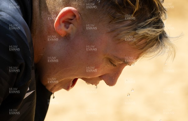 130625 Wales Women Rugby Squad Training at Merthyr Mawr dunes - Donna Rose during a training and conditioning session at Merthyr Mawr sand dunes