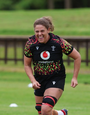080526 - Wales Women Rugby Captains Run - Natalia John during Captains Run at Pirrie Park ahead of the Women’s 6 Nations match against Ireland at Affidea Stadium