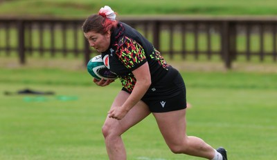 080526 - Wales Women Rugby Captains Run - Stella Orrin during Captains Run at Pirrie Park ahead of the Women’s 6 Nations match against Ireland at Affidea Stadium