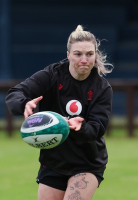 080526 - Wales Women Rugby Captains Run - Keira Bevan during Captains Run at Pirrie Park ahead of the Women’s 6 Nations match against Ireland at Affidea Stadium