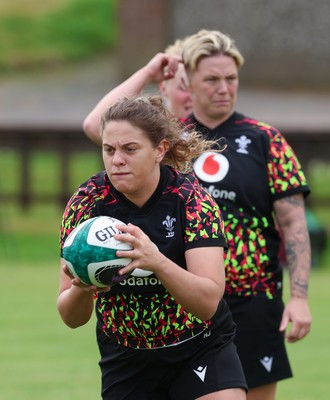 080526 - Wales Women Rugby Captains Run - Natalia John during Captains Run at Pirrie Park ahead of the Women’s 6 Nations match against Ireland at Affidea Stadium