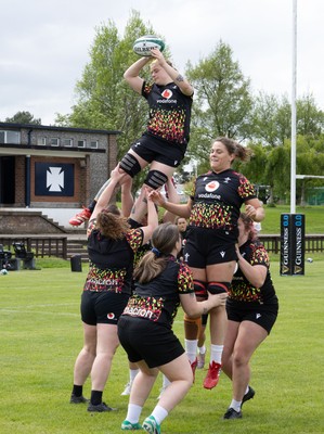 080526 - Wales Women Rugby Captains Run - Bethan Lewis during Captains Run at Pirrie Park ahead of the Women’s 6 Nations match against Ireland at Affidea Stadium