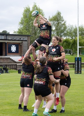 080526 - Wales Women Rugby Captains Run - Bethan Lewis during Captains Run at Pirrie Park ahead of the Women’s 6 Nations match against Ireland at Affidea Stadium