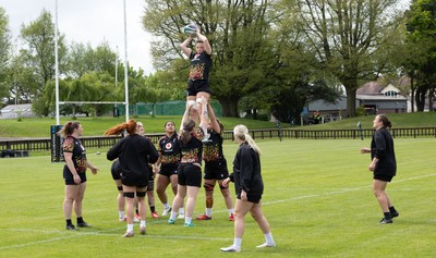 080526 - Wales Women Rugby Captains Run - Alisha Joyce during Captains Run at Pirrie Park ahead of the Women’s 6 Nations match against Ireland at Affidea Stadium