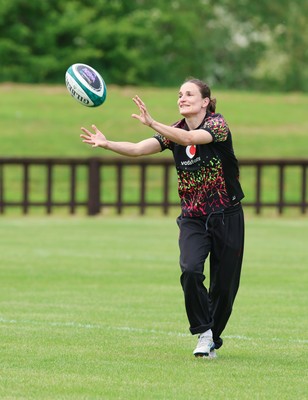 080526 - Wales Women Rugby Captains Run - Jasmine Joyce during Captains Run at Pirrie Park ahead of the Women’s 6 Nations match against Ireland at Affidea Stadium