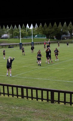 080526 - Wales Women Rugby Captains Run - The Wales team go through Captains Run at Pirrie Park ahead of the Women’s 6 Nations match against Ireland at Affidea Stadium