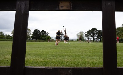 080526 - Wales Women Rugby Captains Run - The Wales team go through Captains Run at Pirrie Park ahead of the Women’s 6 Nations match against Ireland at Affidea Stadium