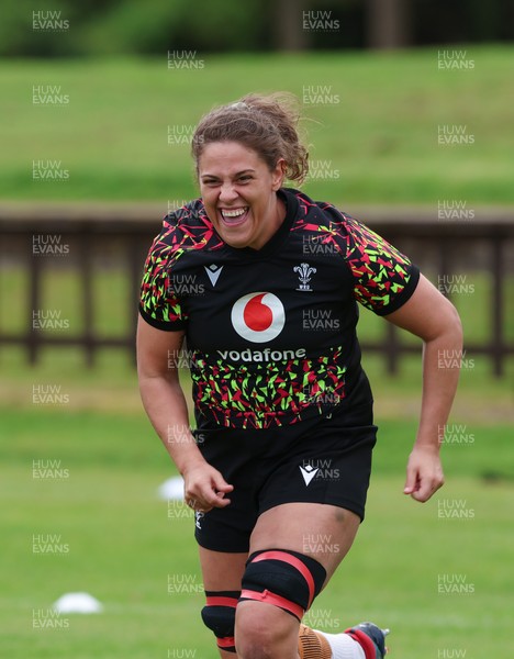 080526 - Wales Women Rugby Captains Run - Natalia John during Captains Run at Pirrie Park ahead of the Women’s 6 Nations match against Ireland at Affidea Stadium