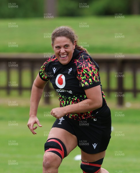 080526 - Wales Women Rugby Captains Run - Natalia John during Captains Run at Pirrie Park ahead of the Women’s 6 Nations match against Ireland at Affidea Stadium