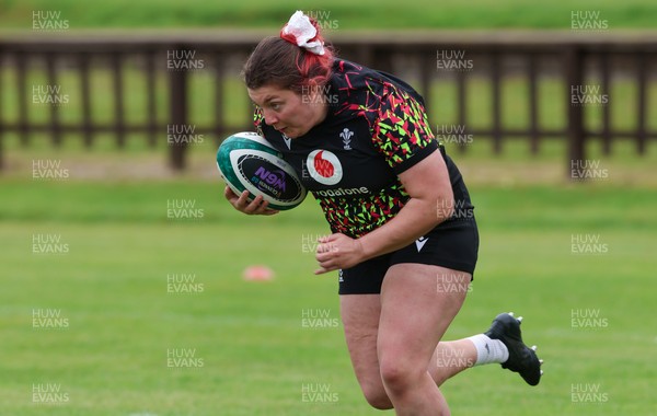 080526 - Wales Women Rugby Captains Run - Stella Orrin during Captains Run at Pirrie Park ahead of the Women’s 6 Nations match against Ireland at Affidea Stadium