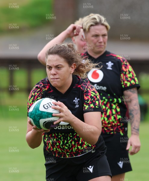 080526 - Wales Women Rugby Captains Run - Natalia John during Captains Run at Pirrie Park ahead of the Women’s 6 Nations match against Ireland at Affidea Stadium