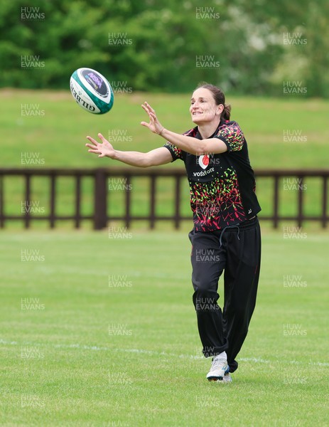 080526 - Wales Women Rugby Captains Run - Jasmine Joyce during Captains Run at Pirrie Park ahead of the Women’s 6 Nations match against Ireland at Affidea Stadium