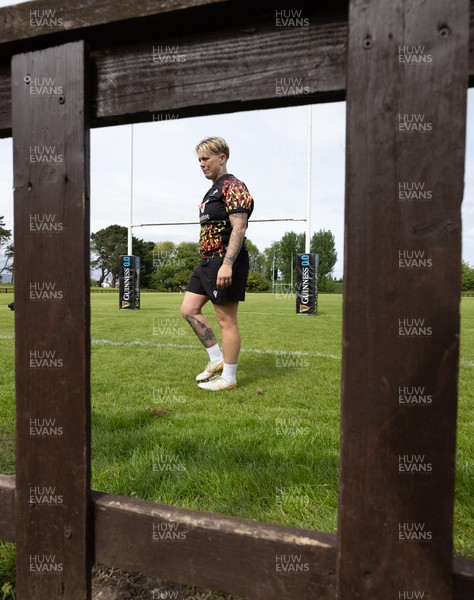 080526 - Wales Women Rugby Captains Run - Donna Rose during Captains Run at Pirrie Park ahead of the Women’s 6 Nations match against Ireland at Affidea Stadium