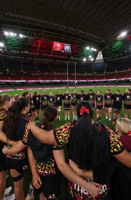 100426 - Wales Women Rugby Captain’s Run - The Wales match squad during Captain’s Run at the Principality Stadium ahead of the opening Women’s 6 Nations match against Scotland