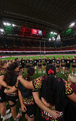 100426 - Wales Women Rugby Captain’s Run - The Wales match squad during Captain’s Run at the Principality Stadium ahead of the opening Women’s 6 Nations match against Scotland