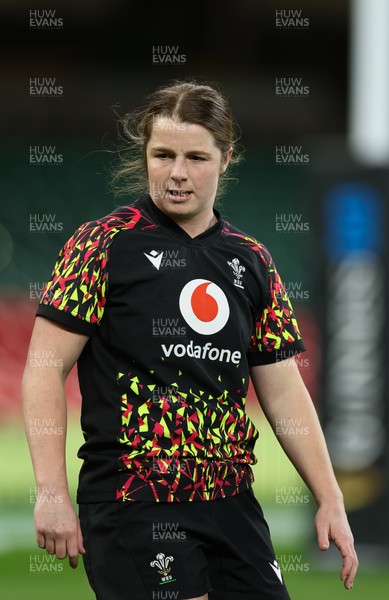 100426 - Wales Women Rugby Captain’s Run - Kate Williams during Captain’s Run at the Principality Stadium ahead of the opening Women’s 6 Nations match against Scotland