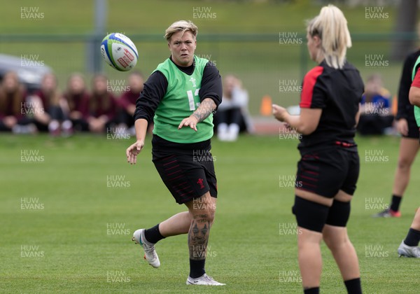 130922 - Wales Women Captains Run - Donna Rose of Wales during the Captains Run ahead of their World Cup warm up match against England