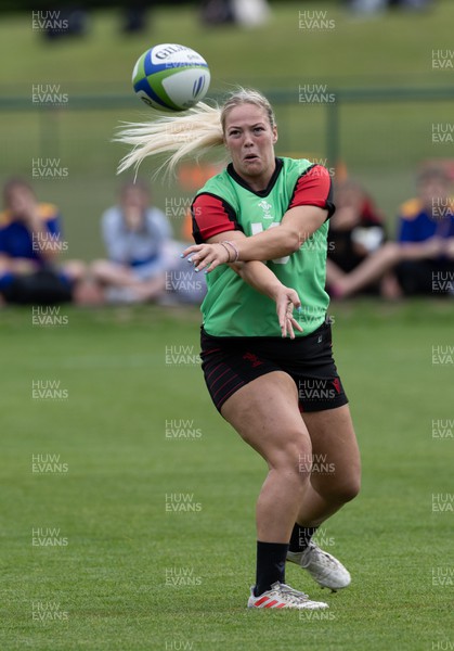 130922 - Wales Women Captains Run - Kelsey Jones of Wales during the Captains Run ahead of their World Cup warm up match against England