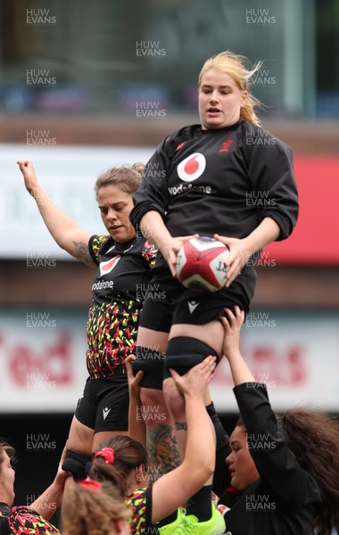 160526 - Wales Women Rugby Captain’s Run - Bethan Lewis during Captain’s Run ahead of their final Women’s 6 Nations match against Italy