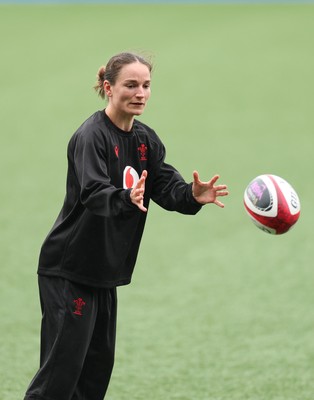 170426 - Wales Women Captain’s Run - Jasmine Joyce  during Captain’s Run ahead of the Women’s 6 Nations match against France