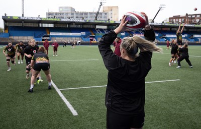 170426 - Wales Women Captain’s Run - Kelsey Jones during Captain’s Run ahead of the Women’s 6 Nations match against France