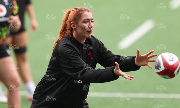 170426 - Wales Women Captain’s Run - Georgia Evans during Captain’s Run ahead of the Women’s 6 Nations match against France