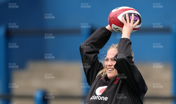 170426 - Wales Women Captain’s Run - Kelsey Jones during Captain’s Run ahead of the Women’s 6 Nations match against France