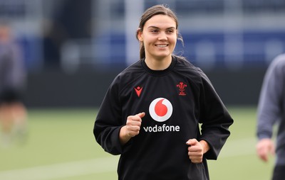 210325  Wales Women Rugby Captain’s Run - Bryonie King during Captain’s Run at The Hive Stadium Edinburgh ahead of the opening match of the Women’s 6 Nations against Scotland