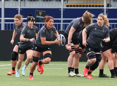 210325  Wales Women Rugby Captain’s Run - Georgia Evans during Captain’s Run at The Hive Stadium Edinburgh ahead of the opening match of the Women’s 6 Nations against Scotland