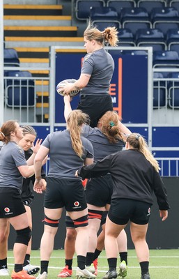 210325  Wales Women Rugby Captain’s Run - Bethan Lewis during Captain’s Run at The Hive Stadium Edinburgh ahead of the opening match of the Women’s 6 Nations against Scotland