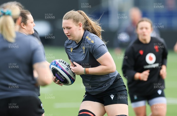 210325  Wales Women Rugby Captain’s Run - Alaw Pyrs during Captain’s Run at The Hive Stadium Edinburgh ahead of the opening match of the Women’s 6 Nations against Scotland