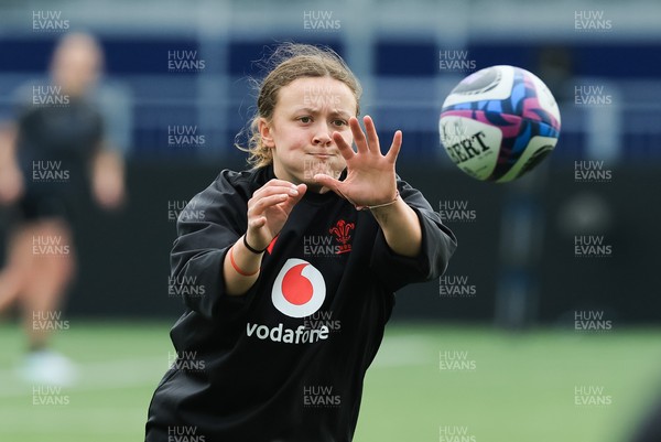 210325  Wales Women Rugby Captain’s Run - Lleucu George during Captain’s Run at The Hive Stadium Edinburgh ahead of the opening match of the Women’s 6 Nations against Scotland