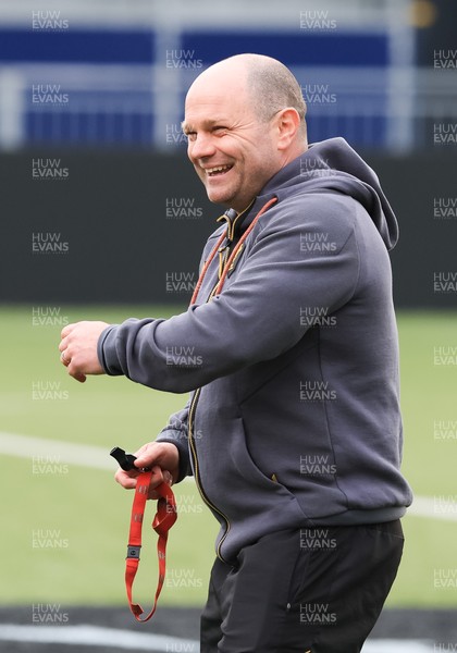 210325  Wales Women Rugby Captain’s Run - Sean Lynn, Wales Women head coach during Captain’s Run at The Hive Stadium Edinburgh ahead of the opening match of the Women’s 6 Nations against Scotland