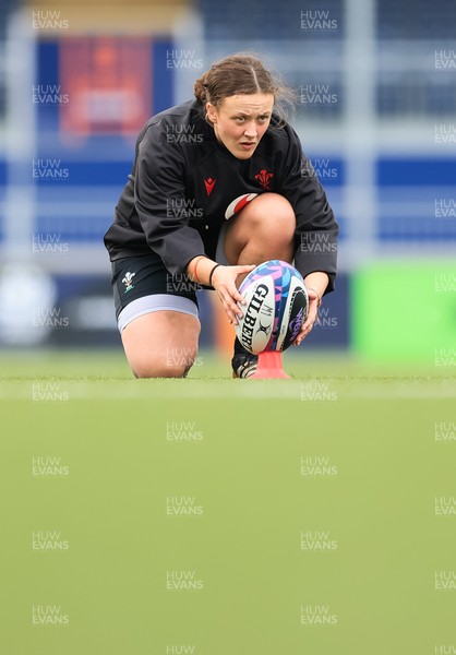 210325  Wales Women Rugby Captain’s Run - Lleucu George during Captain’s Run at The Hive Stadium Edinburgh ahead of the opening match of the Women’s 6 Nations against Scotland