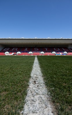 240426 - Wales Women’s Rugby Captain’s Run - A general view of the stadium during Captain’s Run at Ashton Gate, ahead of the Women’s 6 Nations match against England